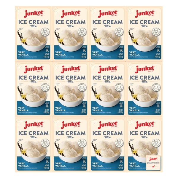 Junket Ice Cream Mix Very Vanilla, 4 Ounce (Pack of