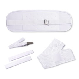 Amemari Yukata Dressing Accessories, 5-piece Set, Easy Mesh, All White Version (Dressing Belt / Mesh Front Plate Belt Included, Mesh Front Belt Included, Waist Straps), Japanese Style Accessory Set, F