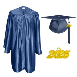 Herrenbek Preschool and Kindergarten Graduation Cap and Gown with 2025 Charm Tassel Available in bulk Navy