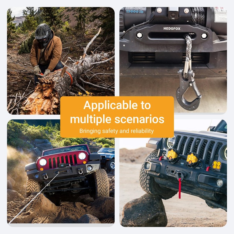 Winch Hook 3/8'' Max 35,000 Lbs, Forged Steel Winch Hook
