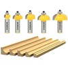 YONICO Router Bits Edge Forming Cove Set 5 Bit 1/2-Inch
