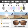 Peekaco Polarized Sunglasses Over Glasses for Women Men, Oversized Square