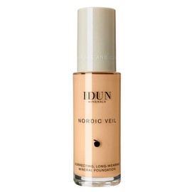 IDUN Minerals Liquid Nordic Veil Foundation - Full and Poreless Coverage, Long Lasting, Soft Matte Finish - Purified and Safe for Sensitive Skin - 306 Freja - Light Medium Warm - 0.88 oz