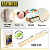 100 Piece Large Jumbo Wooden Craft Sticks (6" x 3/4"),