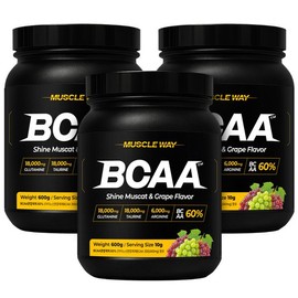 머슬웨이 머슬웨이 BCAA 아미노산 보충제 포도맛 600g 3개 Muscleway Muscleway BCAA Amino Acid Supplement Grape Flavor 600g 3 Pack