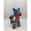 Talavera Donkey Planter, Adorable Mexican Pottery Burro, Handmade Flower Pot
