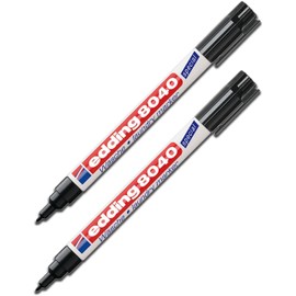 Laundry Marker E-8040 Round Tip Approx. 1.0 mm Black Pack of 2