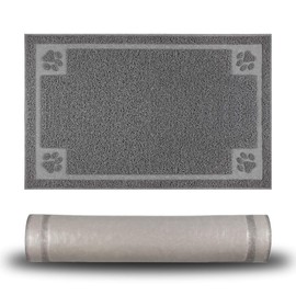 STELLAIRE CHERN Pet Feeding Mat for Small Dogs and Cats 24" x 16" Flexible and Waterproof Dog Bowl Mat for Food and Water, Easy to Clean Dog Food Mat with Non Slip Backing