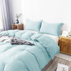 KASENTEX 4 Piece Bedding Set Down Alternative Comforter with Duvet Cover and 2 Pillow Shams, Cozy Fluffy Soft Luxury Reversible, Hypoallergenic Machine Washable, Teal Green, Queen Size