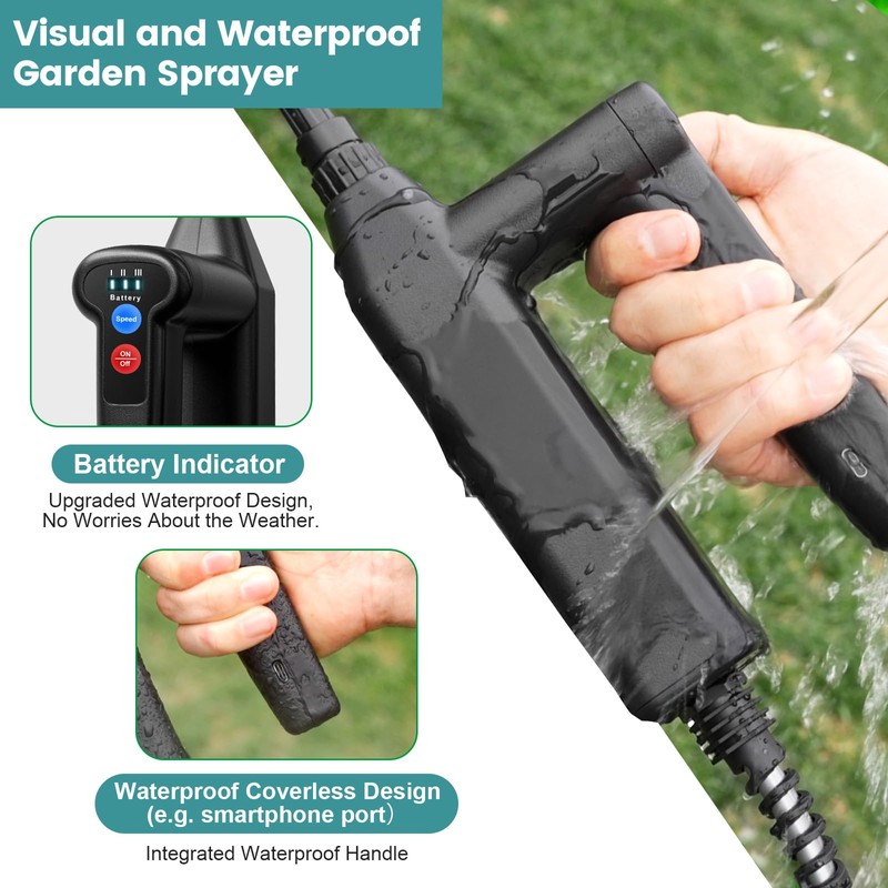 Battery Powered Sprayer 1.35 Gallon, 2025 Electric Garden Sprayer with