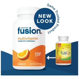 Bariatric Fusion Multivitamin Complete Chewable Orange Cream 120 Tabs Masticables Suplemento Nutricional Con Vitaminas Y Minerales Esenciales Post Cirugía Bariátrica Manga Gástrica O Bypass Gástrico