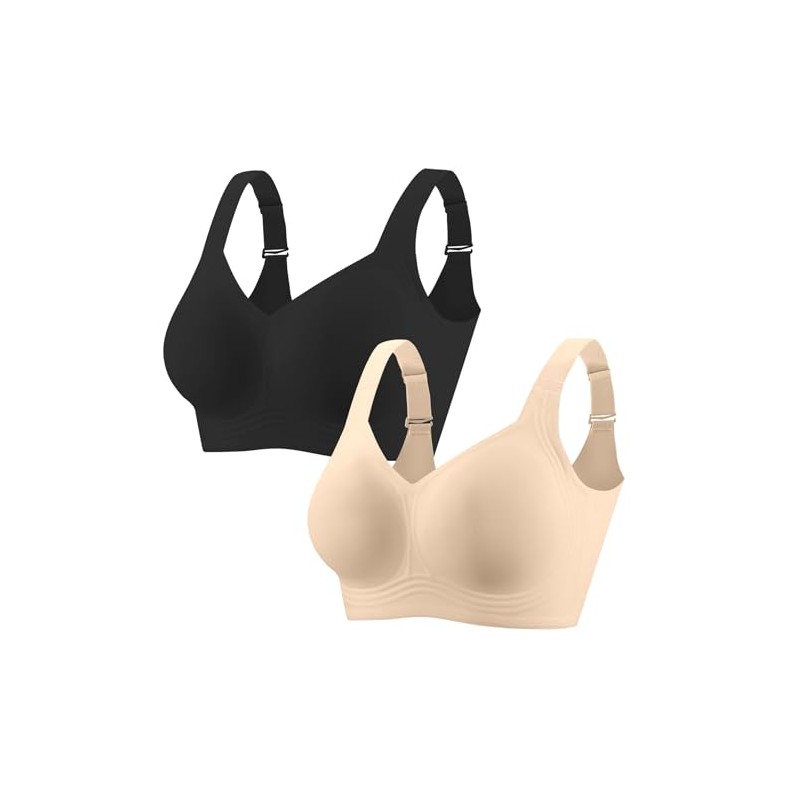PoseFree Wireless Bras for Women Pack Full Coverage Comfortable &