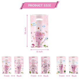 NF ORANGE 30pcs Pink Tornado Party Favor Bags，Pink Tornado Party Decorations，Pink Tornado Birthday Party Supplies Gift