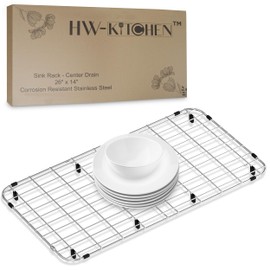 HW-Kitchen 26" x 14" Sink Protector for Kitchen Sink - Stainless Steel Kitchen Sink Rack for Bottom for Sink - Sink Mat - Sink Drying Rack - Kitchen sink protector - Farm Sink Rack for Bottom of Sink