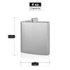 Hip Flask Holding 4 oz Pocket Size, Stainless Steel, Rustproof,