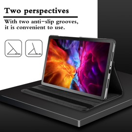 Heremore Case Compatible with Redmi Pad Pro 12.1 Inch Tablet, 360° Rotatable Multi-Angle PU Leather Protective Case