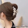 Avance Women's Clear Hair Clip Hair Claw Pearl Bijou Cute