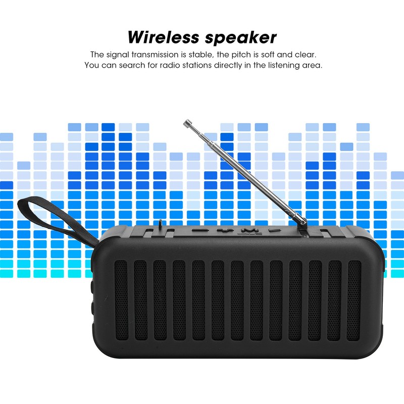 D6‑2 Wireless Bluetooth Speaker Mini Portable Solar Powered Subwoofer Support