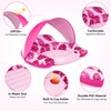 Inflatable Pool Lounge Float for Adults – UPF50+ Canopy, Cup
