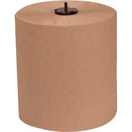 Plexon Paper Hand Towel Roll, 1-Ply, 7.68" x 1,150 ft, 1.5" Core, Natural, 4 Rolls/Carton