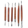 AUXBC 6Pcs Double-Sided Pottery & Clay Sculpting Tools Set, Smooth
