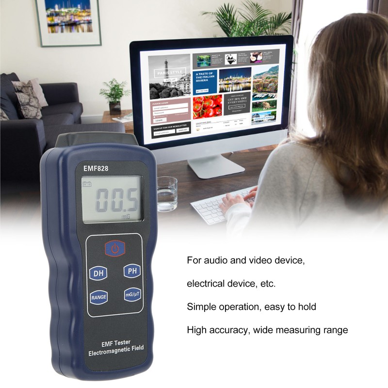 Low Frequency Field Strength Meter LCD Display Electromagnetic Radiation Tester