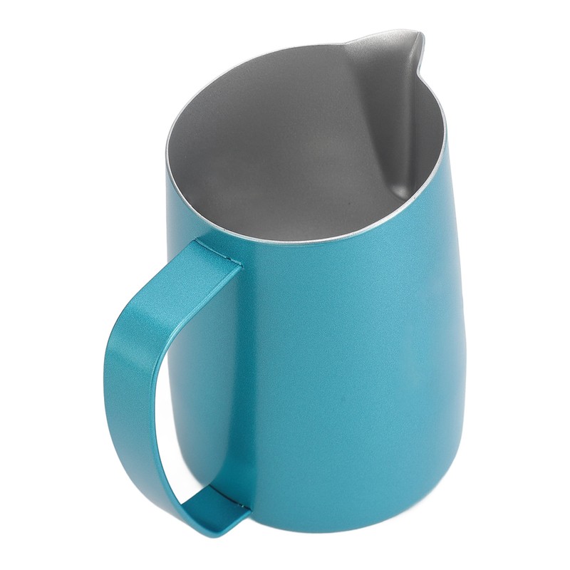 Milk Frother Cup Professional Stylish Exquisite Slanted Mouth Stainless Steel