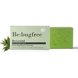 Be:Gone - Dog Shampoo Bar for Repelling Insects and Fleas, Tested on Humans, Natural Grooming Care with Exfoliating and Cleansing Ingredients, Glossy Coats, Made in the UK - Be:Loved (110g)