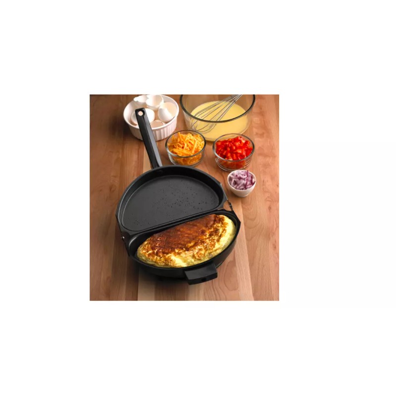 vic_space1 Omelet Pan Non Stick Folding Omelette Cook Carbon Steel