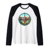 North Star Compass Rose Raglan Baseball Tee