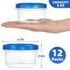 Freezer Storage Containers, [12 Pack-8 oz] Ultra Thick Freezer Containers