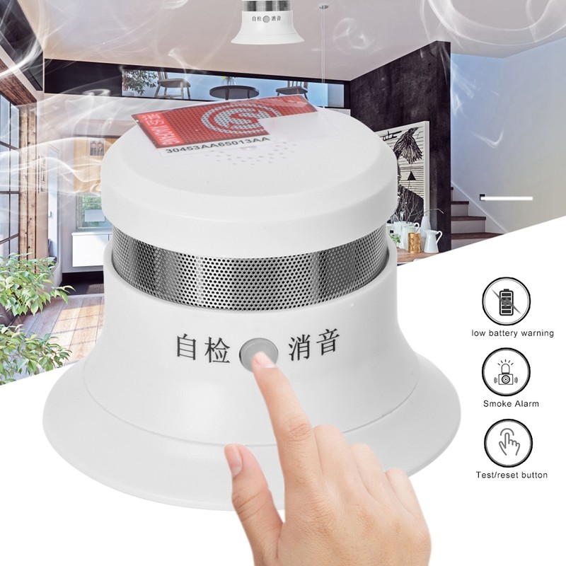 Independent Photoelectric Sensor Smoke Fire Detector Security Alarm