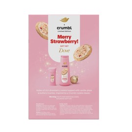 Dove Crumbl Limited Edition Body Care Gift Set Strawberry Crumb Cake, 2 Count