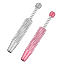 2 Pcs Piercing Ball Grabber Tool, Stainless Steel 4 Prongs Claw Tweezers Professional Holder Pick-Up Tool Pearl Grabber Diamond Claw Tweezers for Tiny Objects Ic Chips Electronic Components