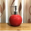 EatingBiting Red Easy-to-Clean Ceramic Hand Soap Dispenser Bathroom Countertop Decorative