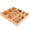 Kootek 6 Pcs Bamboo Drawer Organizer, Kitchen Utensils Storage Boxes