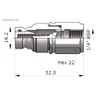 Hydraulic Quick Release Coupling - Male Flat Face 1/4" BSP-