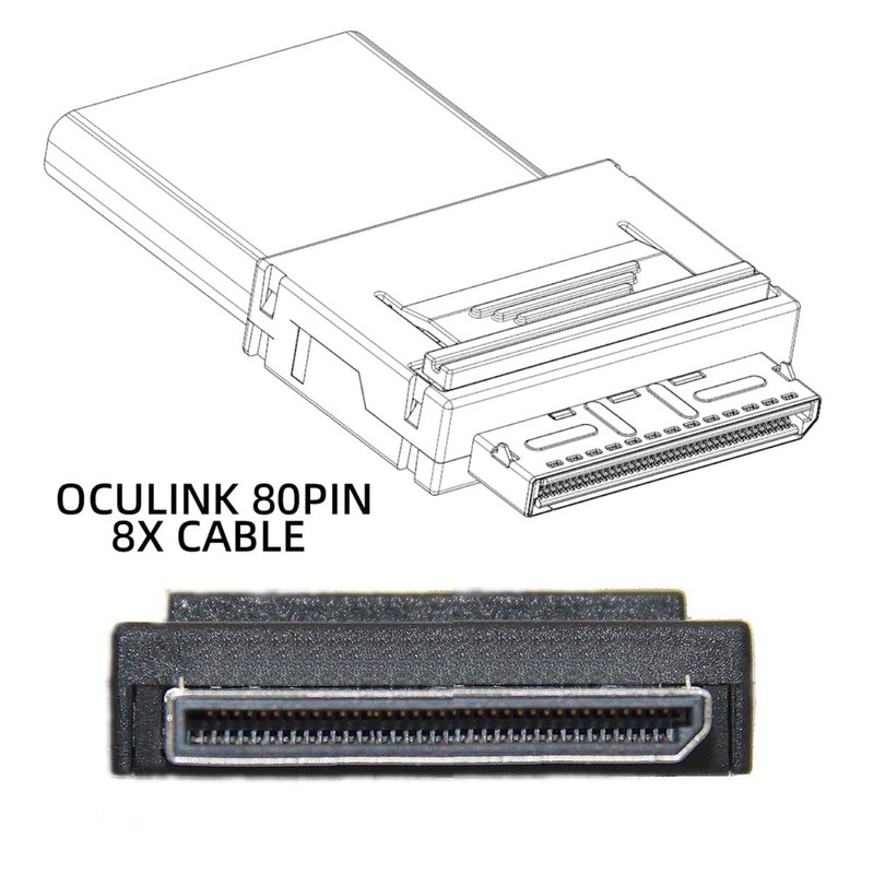 NFHK OCuLink PCIe PCI-Express SFF-8611 8X 8-Lane to Dual SFF-8611