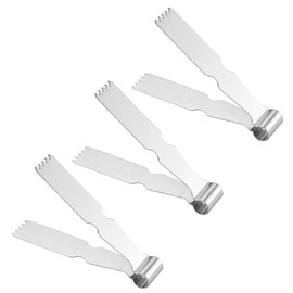 3 Piezas Pinzas para Repostería, Prensa Raspadora de Masa Clip de Acero Inoxidable Herramienta para Engarzar para Hornear para Decorar y Sellar Cortezas de Tarta Pan Postre Pastelería Pasteles