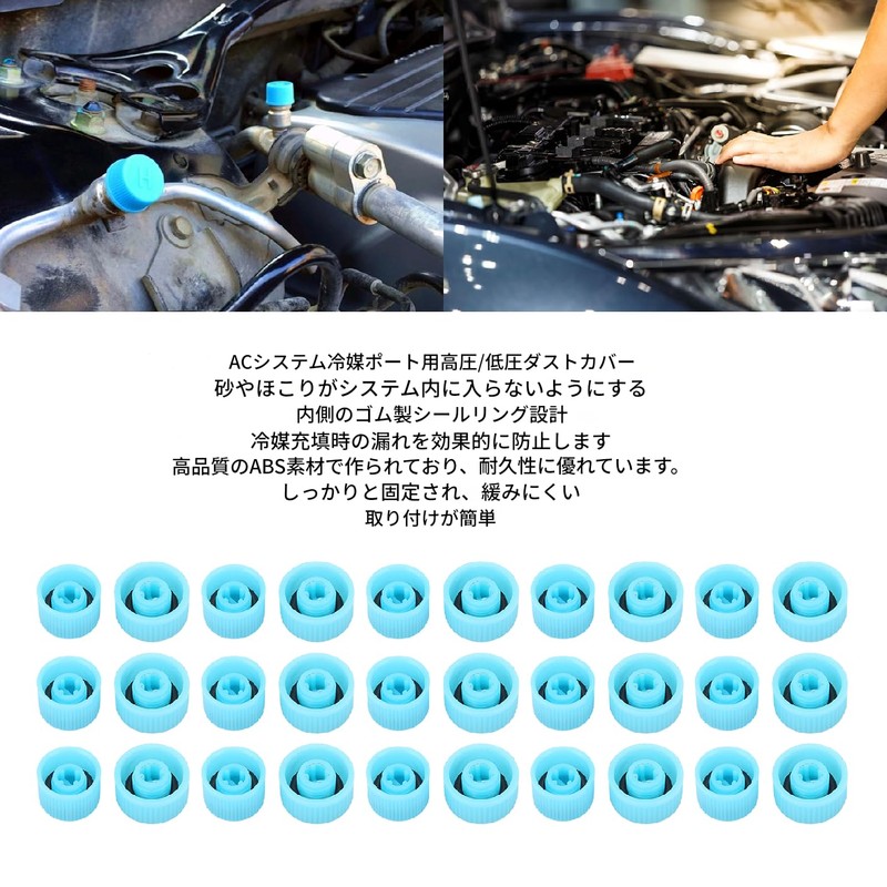 Air Conditioner Valve Core Cap 30pcs R134A AC System Cap