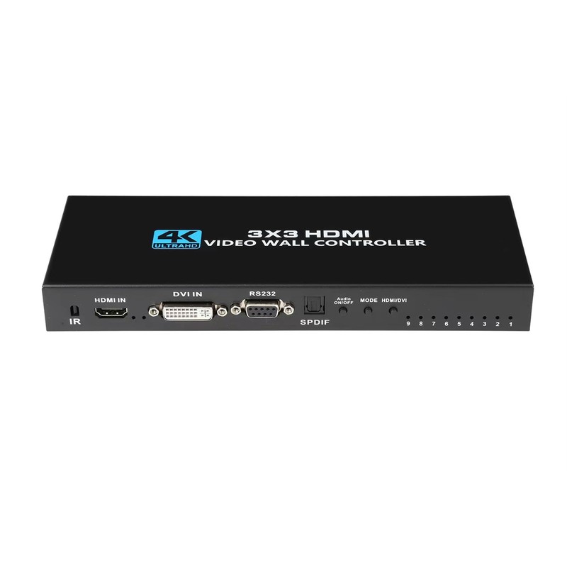 3x3 Video Wall Controller 4K HDMI DVI Input 1080P 3x3