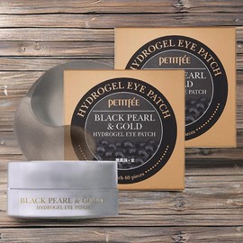 Petite Fe Eye Area Care Dark Circles Black Pearl Gold Hydrogel Eye Patches 2 Pieces 60 Pieces / 쁘띠페 눈가 관리 다크서클 흑진주 골드 하이드로겔 아이패치 2개 60개입