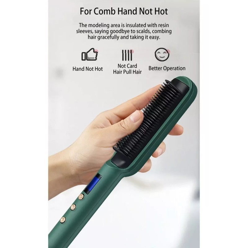 prancha de cabelo,chapinha de cabelo Cepillo Rizador De Pelo, Peine,