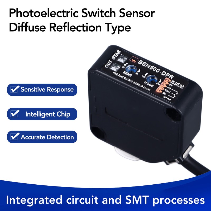 Photoelectric Switch Relay Output Diffuse Reflection Light Control Optoelectronic Sensor