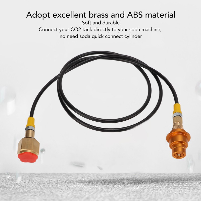 CO2 Tank Adapter Hose 60 Inch Brass ABS Soda Machine