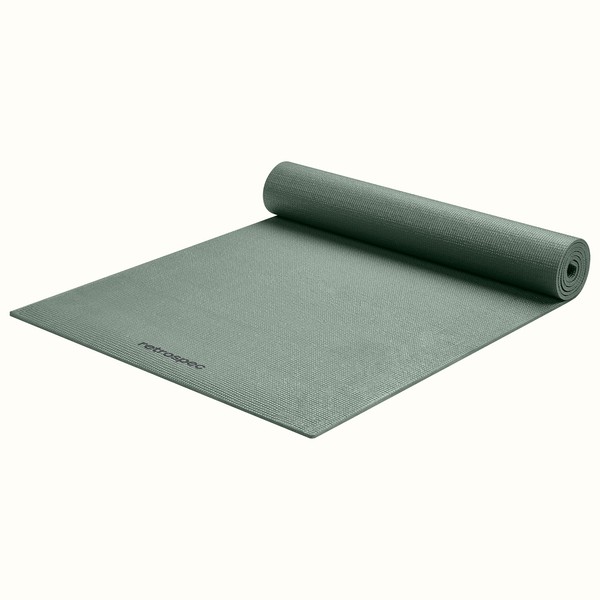 Retrospec Pismo Yoga Mat for Men & Women - 72” x 24” x 5mm - Extra Long Non Slip Exercise Mat for Yoga, Pilates, Stretching, Floor & Home Workouts - Sage