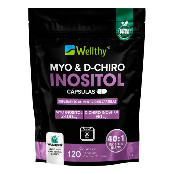 Myo Inositol & Dchiro Inositol 120 Cápsulas 40:1 Lwellthy Sabor