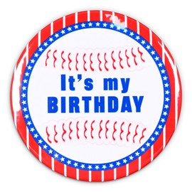 Baseball It's My Birthday Pins, Happy Party Pin Button for Boys Girls, Home Run Birthday Pins for Women Men,Baseball Party Favors, Decorations & Gifts