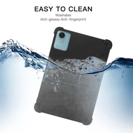 Case for ECOPAD K12 / Alphawolf L1 Tablet 10.1 inch,Soft Silicone Protector Cover,Kids Friendly,Adjustable Stand Tablet Cover,4 Corners Thicken Shockproof,Black