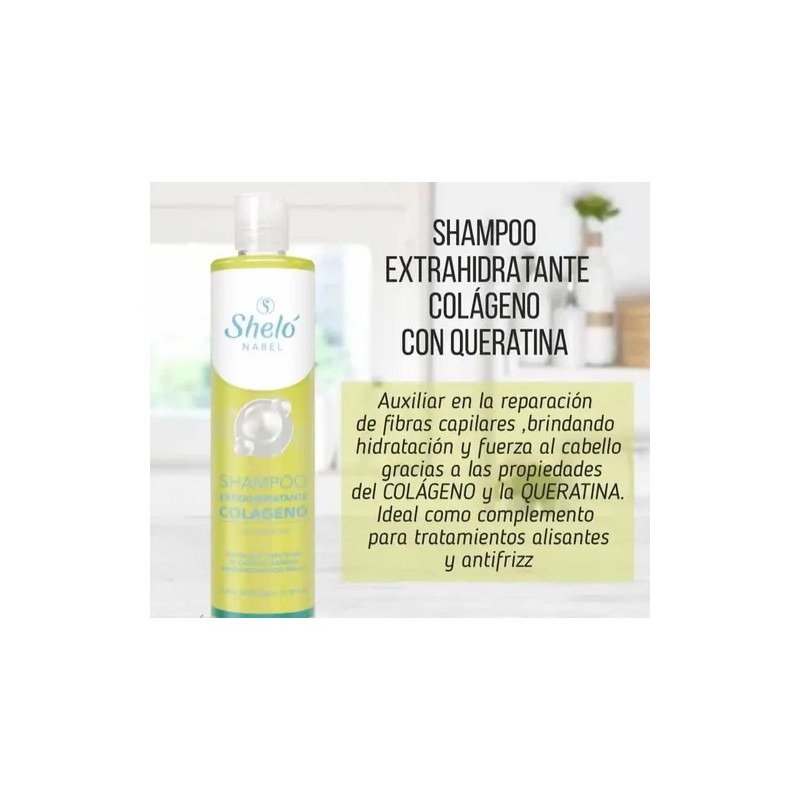 2 Shampoo Extra Hidratante Colágeno Reparador Sheló Nabel